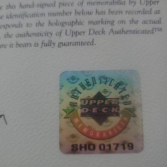 Upperdeck framed and authenticated autograph of Jerry Rice. Perfect condition. - Picture 3 of 3